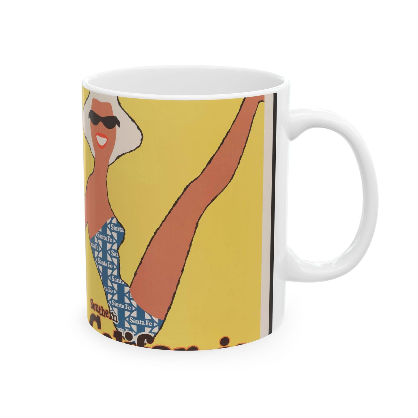 Southern California. Sante Fe - American Art Poster Beautiful Novelty Ceramic Coffee Mug 11oz