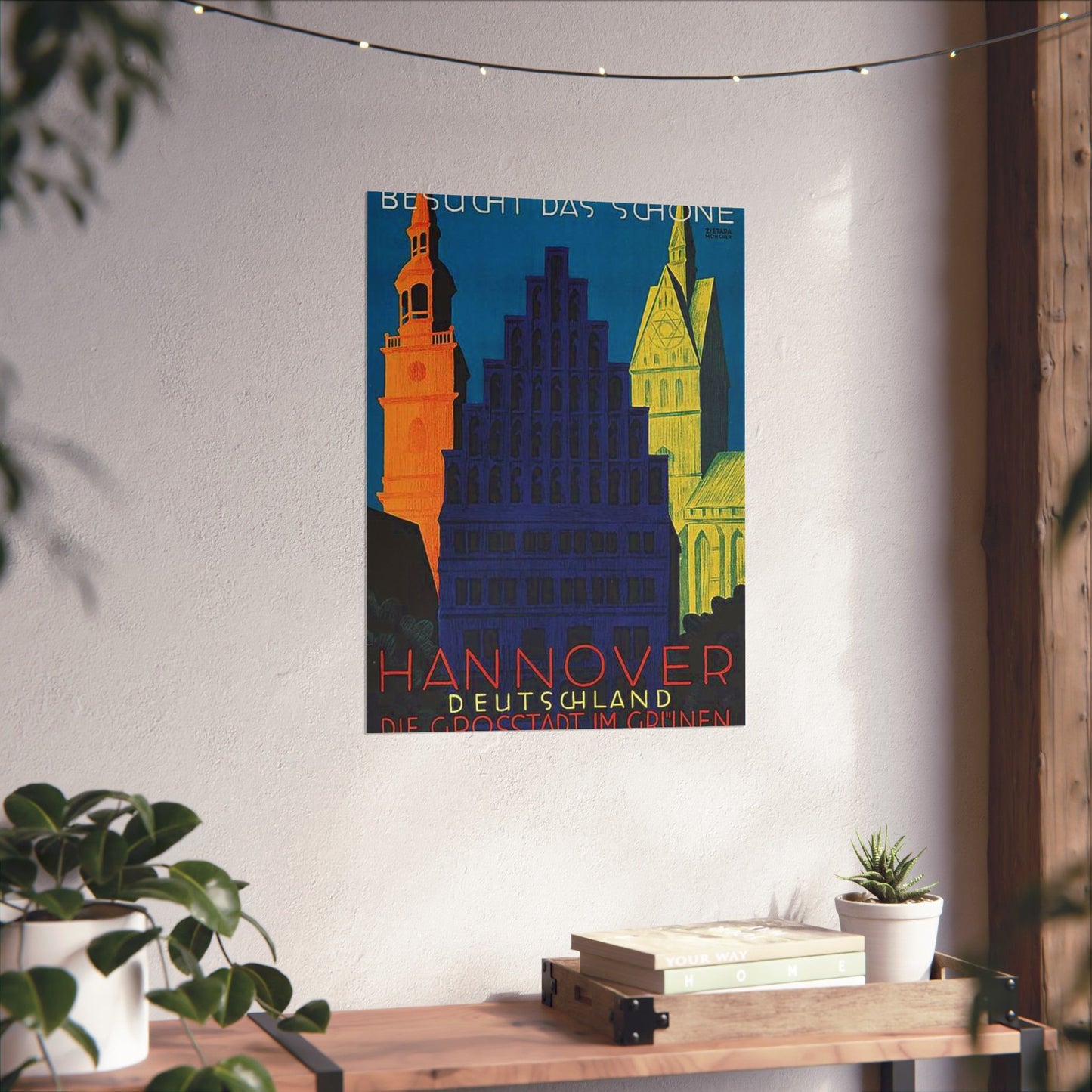 1930 circa Valentin Zietara Plakat Hannover, die Großstadt im Grünen High Quality Matte Wall Art Poster for Home, Office, Classroom