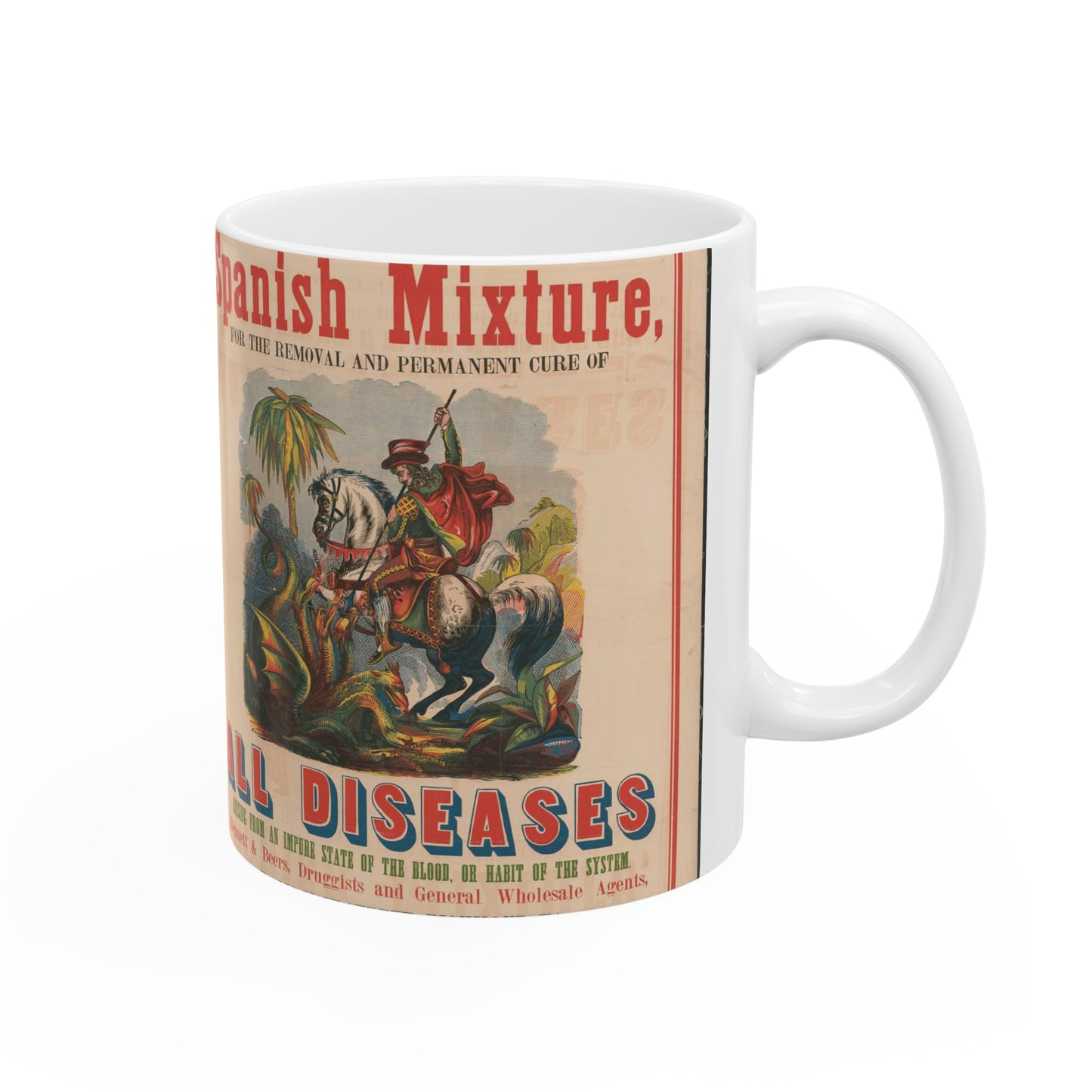 Carter's spanish mixture, for the removal and permanent cure of all diseases, arising from an impure state of the blood, or habit of the system Beautiful Novelty Ceramic Coffee Mug 11oz