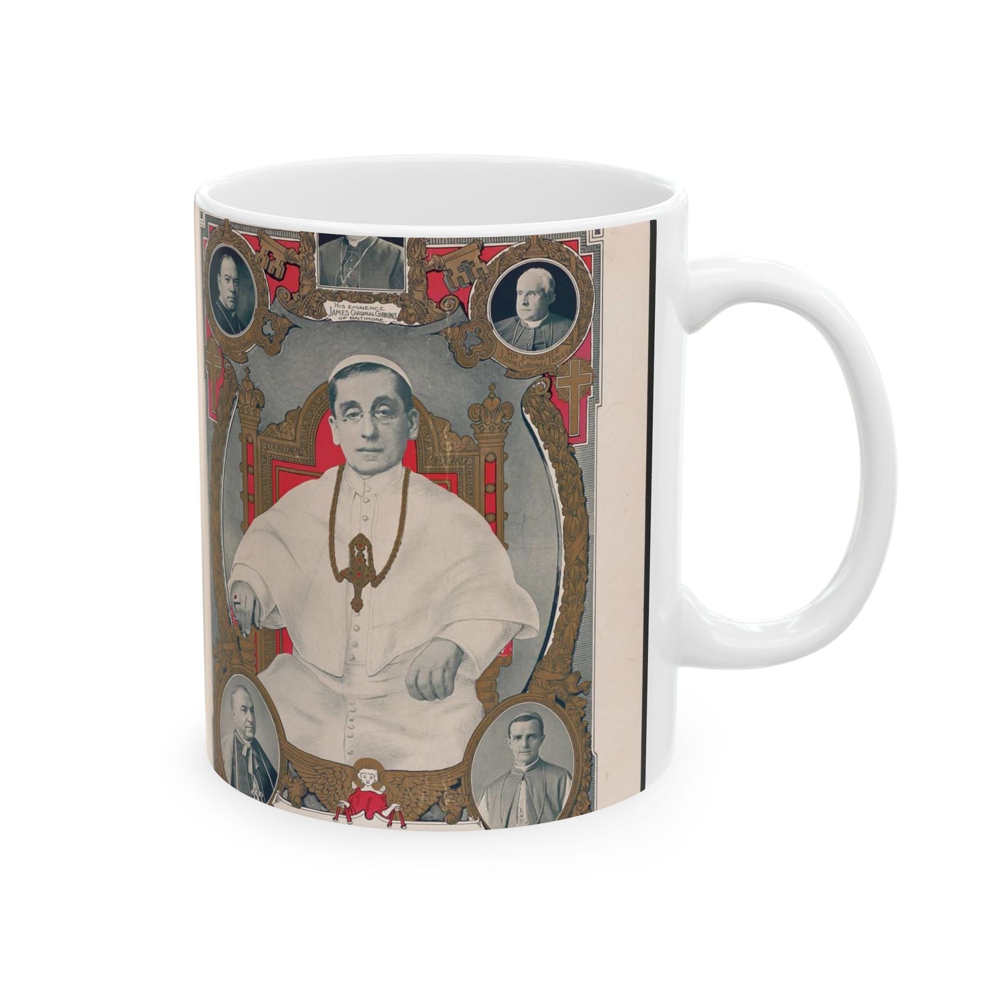 Pope Benedict XV: Cardinal Giacomo Della Chiese, Archbishop of Bologna, Elected Supreme Pontiff of the Catholic Church, September 3, 1914 Beautiful Novelty Ceramic Coffee Mug 11oz