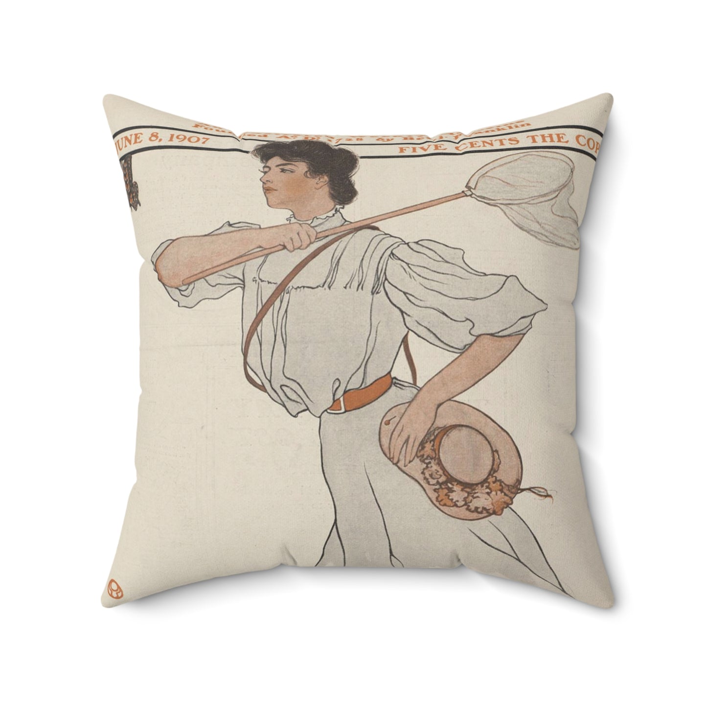 The Saturday evening post, June 8, 1907 Decorative Accent Square Pillow