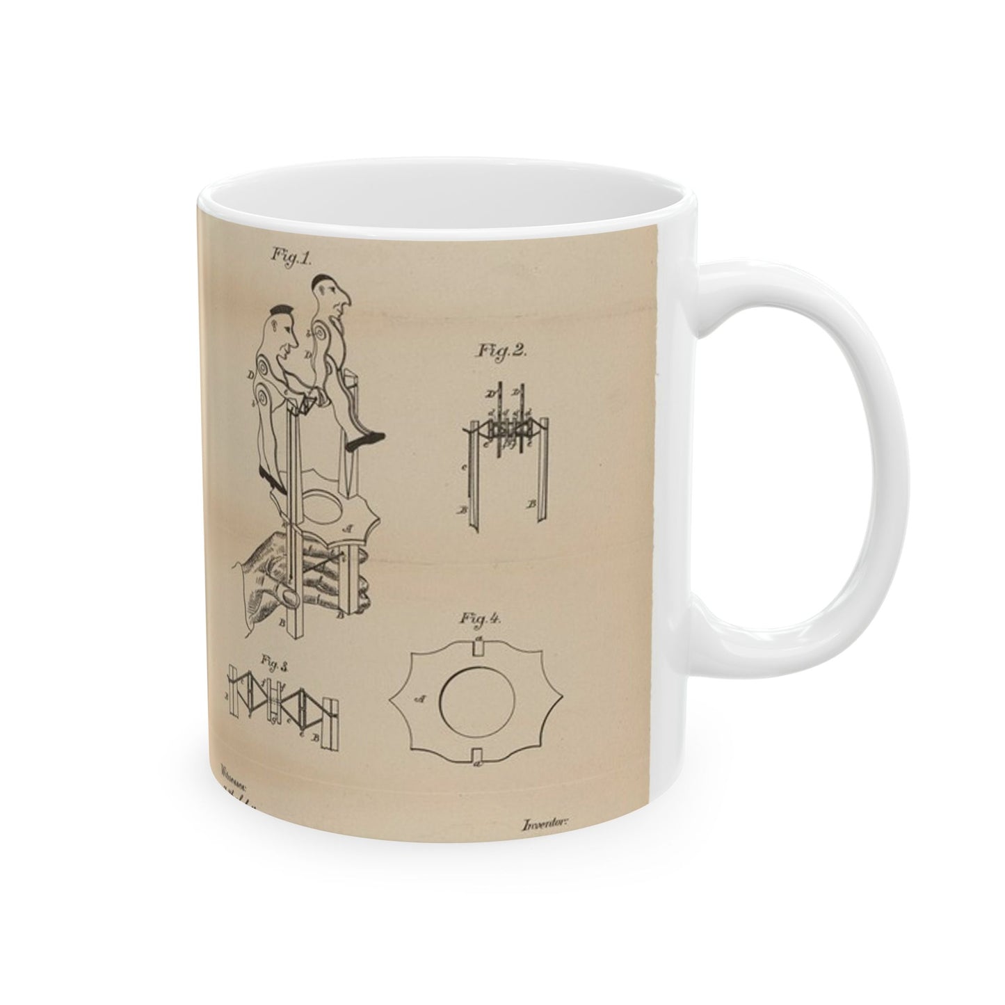 Patent drawing - for a Toy Gymnast Public domain  image Beautiful Novelty Ceramic Coffee Mug 11oz