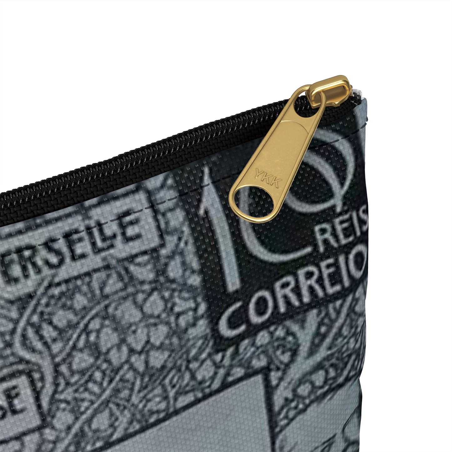 EliseuVisconti-D857-Bilhete postal para o exterior – A Evolução Histórica do Brasil – Projeto para bilhete postal integrante da coleção vencedora do Concurso dos Correios de 1904 Large Organizer Pouch with Black Zipper