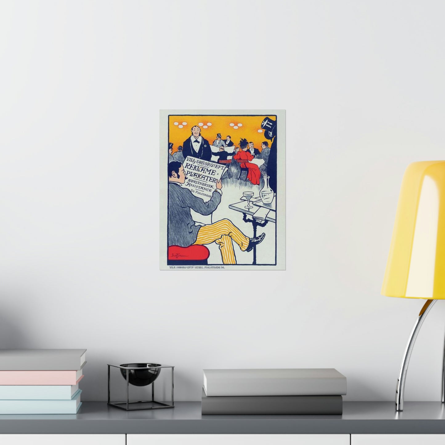 Affiche danoise pour les "Affiches artistiques Wilh. Söborg". High Quality Matte Wall Art Poster for Home, Office, Classroom
