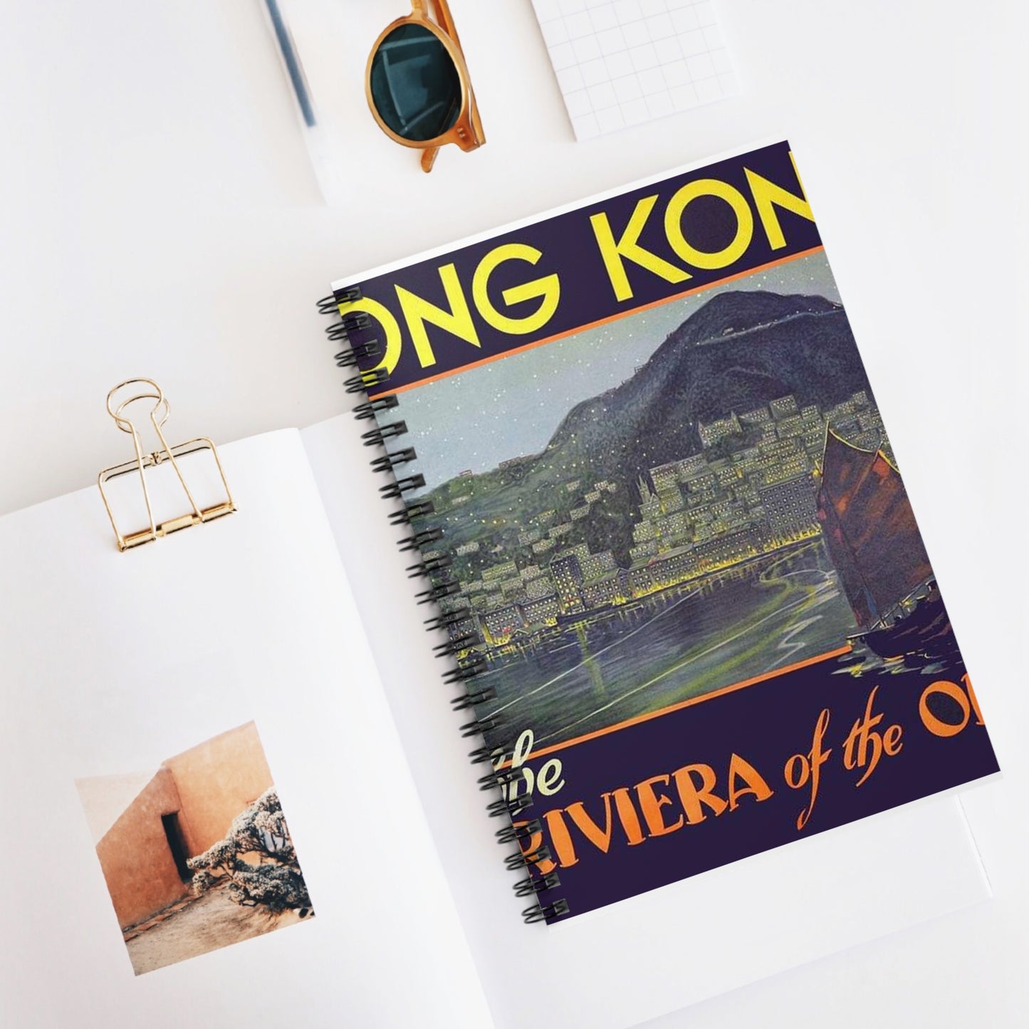 Hong Kong – Riviera of the Orient, c. 1930 Spiral Bound Ruled Notebook with Printed Cover