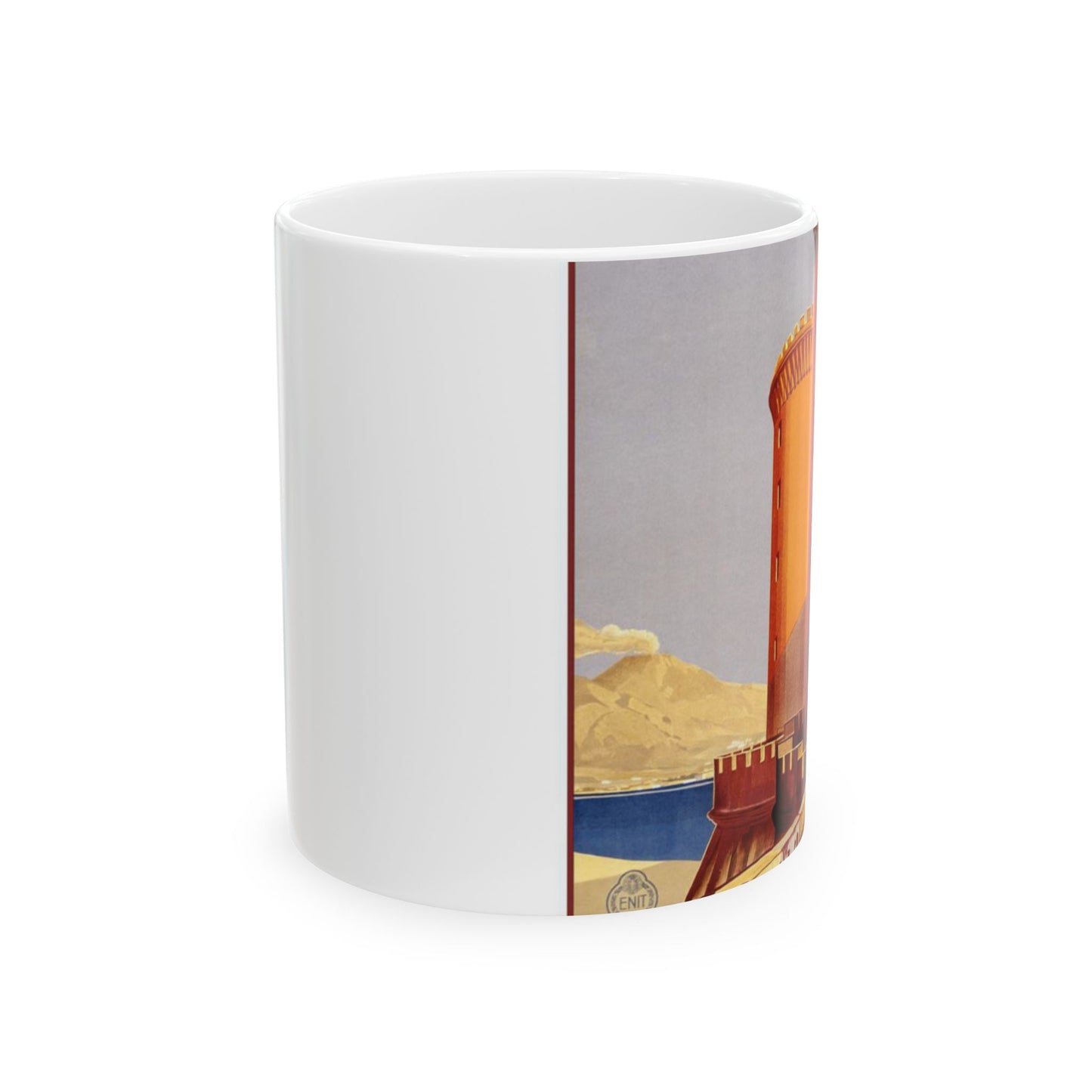 Napoli. Vintage Travel Poster., Italy Beautiful Novelty Ceramic Coffee Mug 11oz