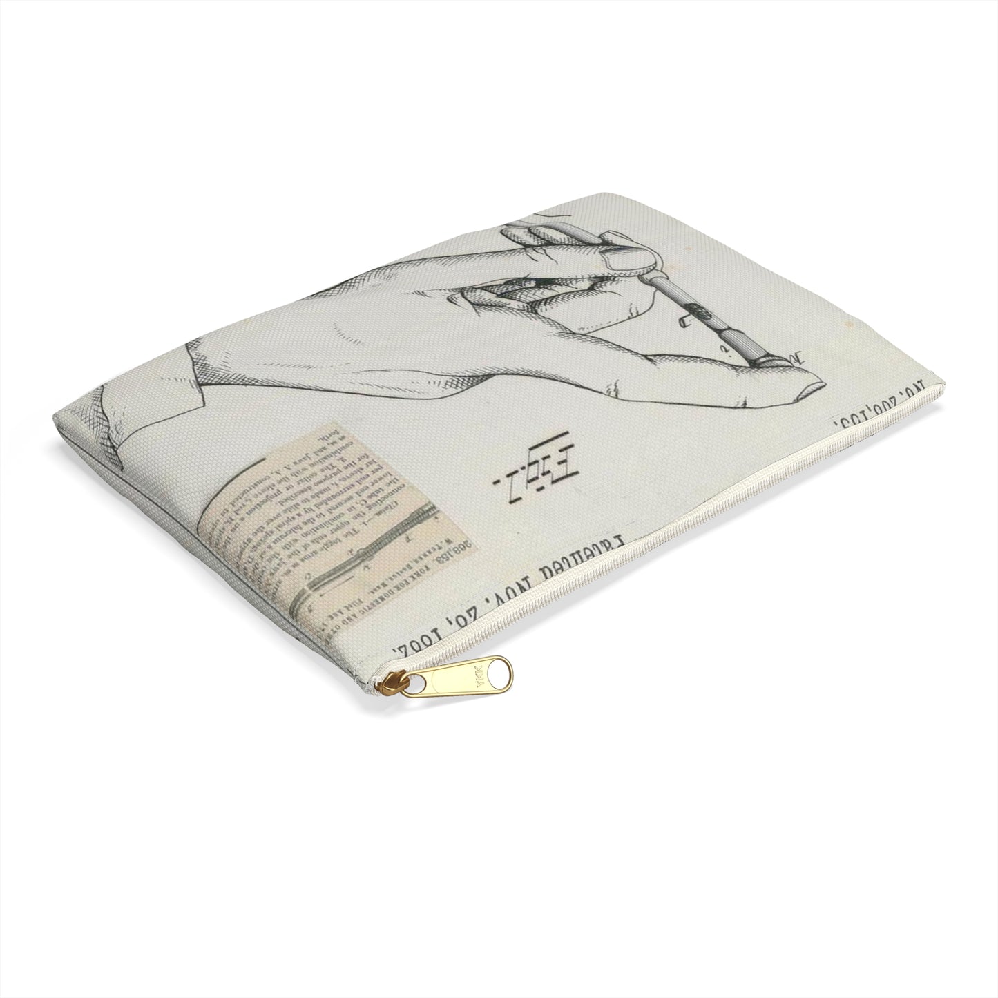 Patent drawing - for R. W. Turner's Fork for Domestic and Other Uses Public domain  image Large Organizer Pouch with Black Zipper