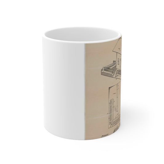 Patent Drawing of Engine - Drawing for a Collapsible Toy House Public domain  image Beautiful Novelty Ceramic Coffee Mug 11oz