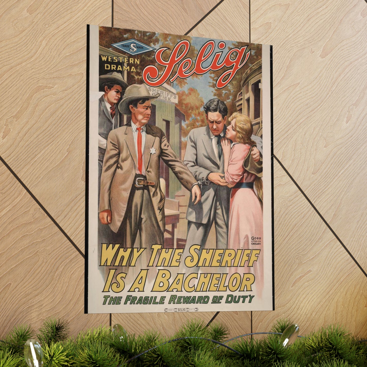 Why the sheriff is a bachelor The fragile reward of duty. High Quality Matte Wall Art Poster for Home, Office, Classroom