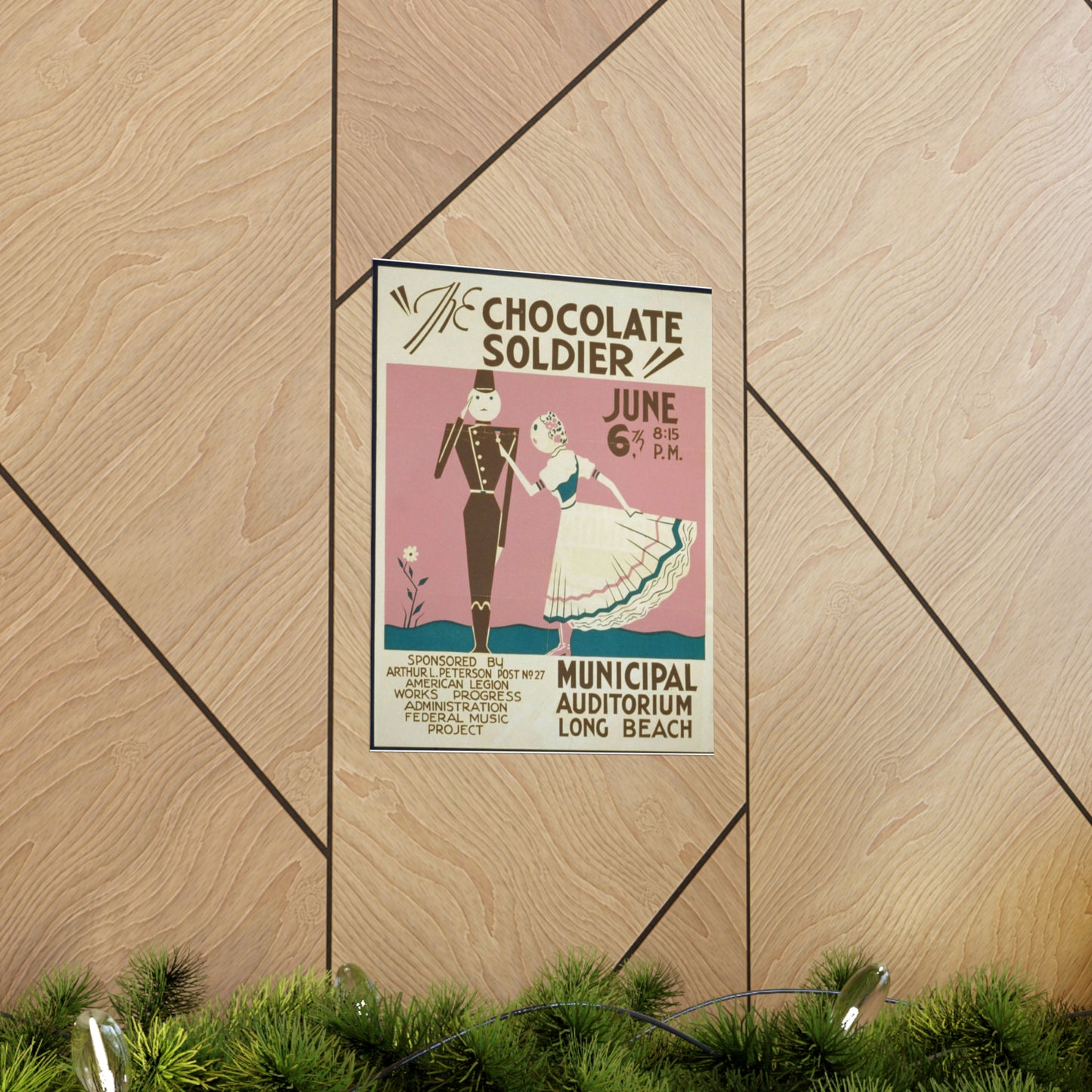 "The chocolate soldier" - WPA poster, Public domain, Library of Congress High Quality Matte Wall Art Poster for Home, Office, Classroom