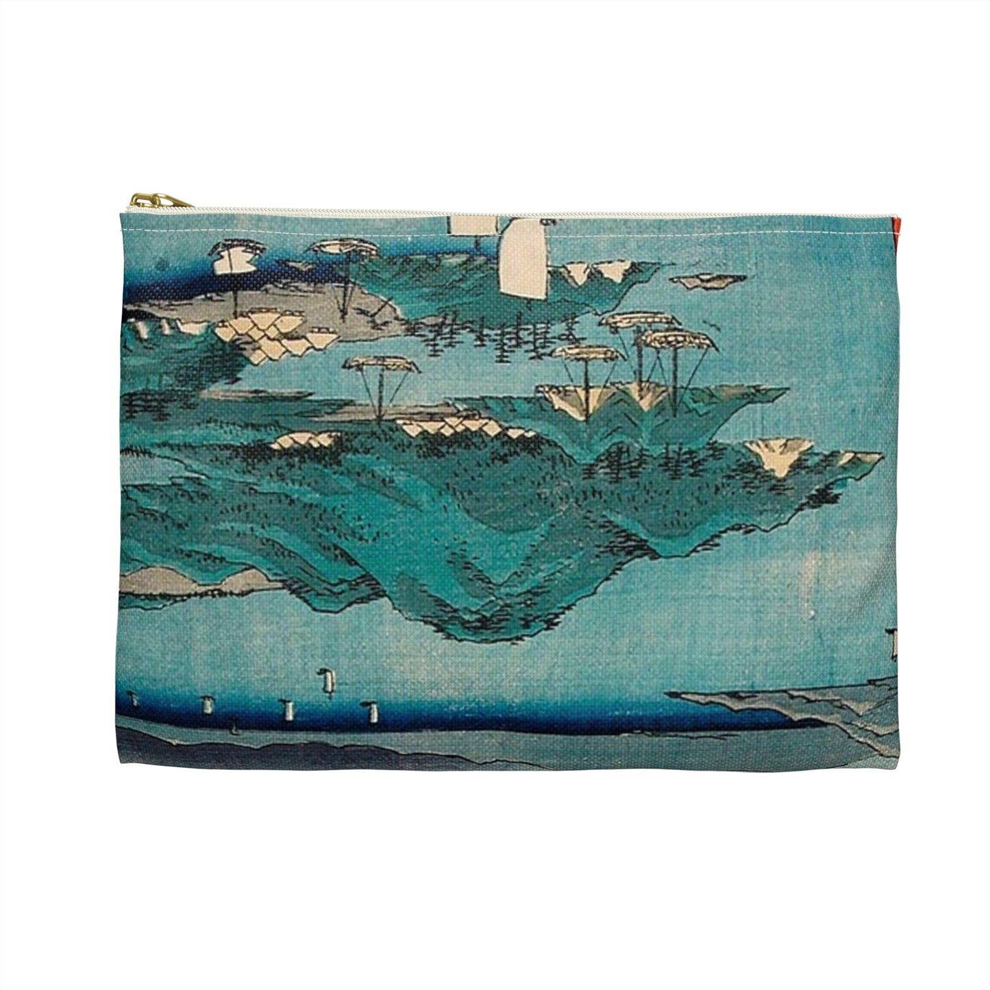 Evening Clearing at the Coast, Tsushima LACMA M.73.75.28 Large Organizer Pouch with Black Zipper