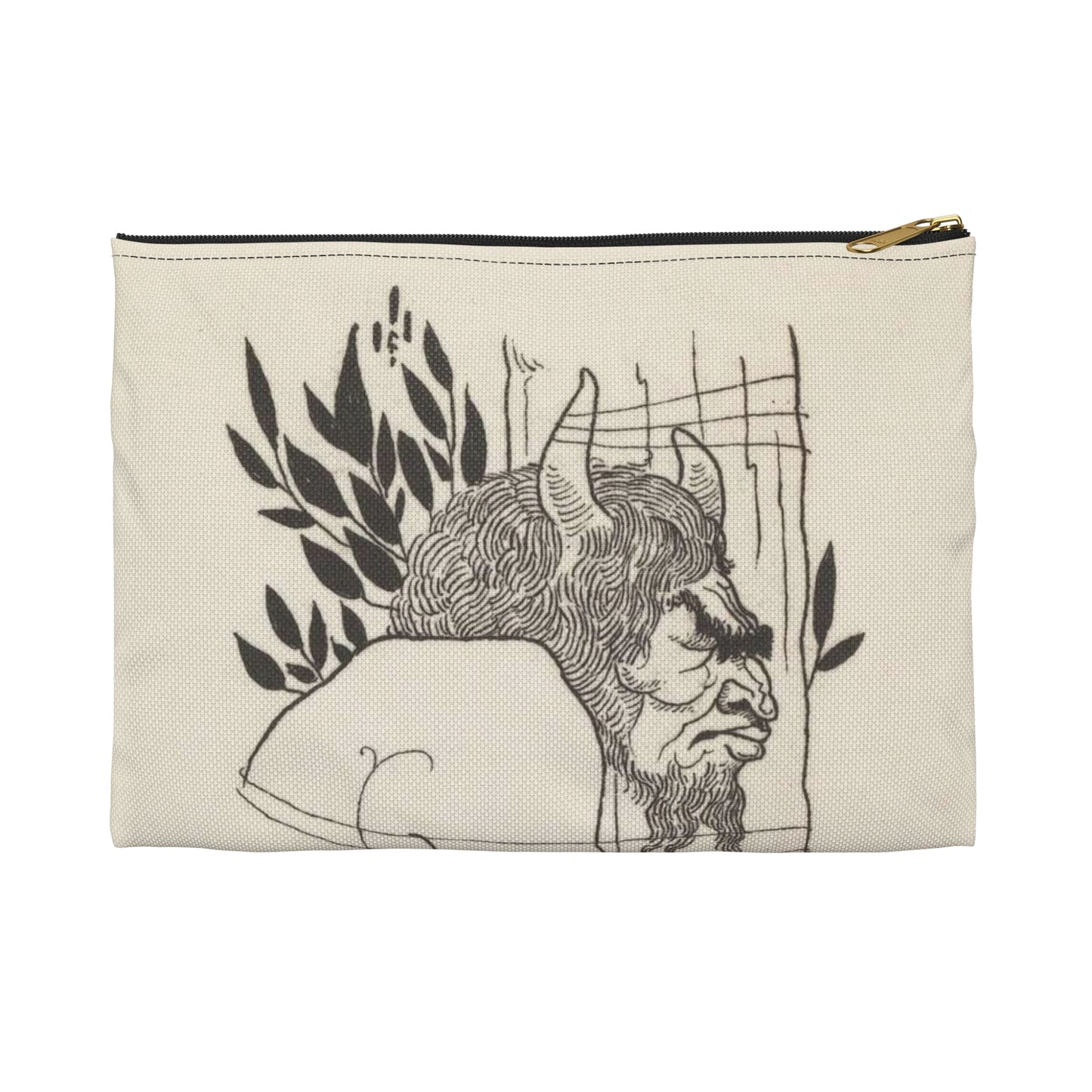 Grotesques by Aubrey Beardsley. Facsimile Platinum Prints by Frederick H. Evans from the Twelve Original Drawings in His Collection with a Portrait Frontispiece MET DP366708 Large Organizer Pouch with Black Zipper