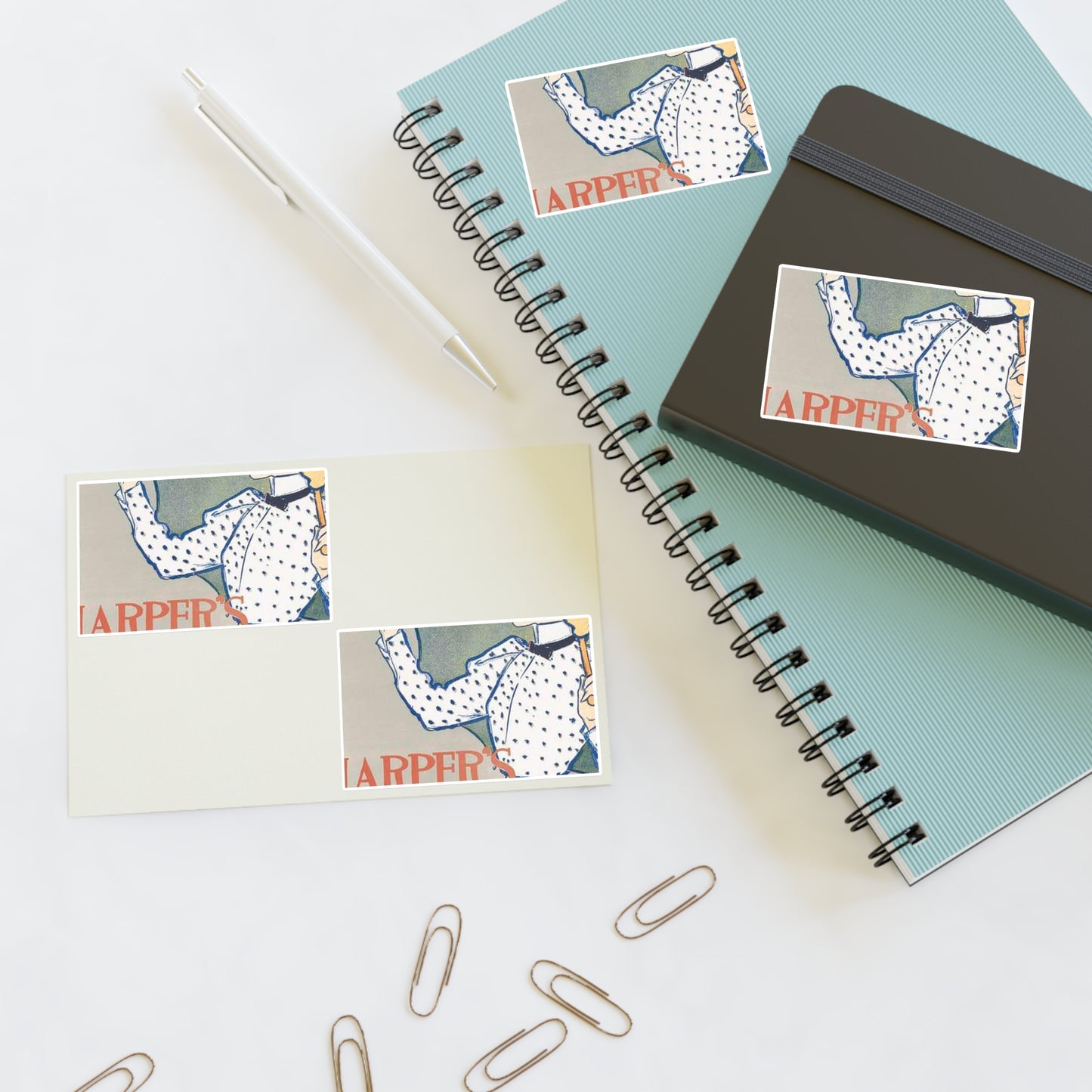 Edward Penfield, Harper's April Laminated UV Protective Vinyl Stickers