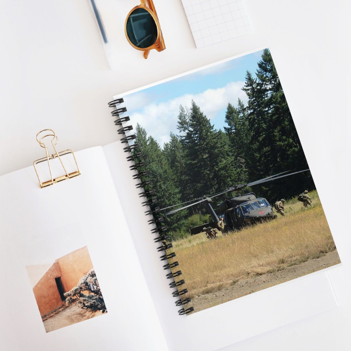 Tactical Air Control Party Airmen take up positions Spiral Bound Ruled Notebook with Printed Cover