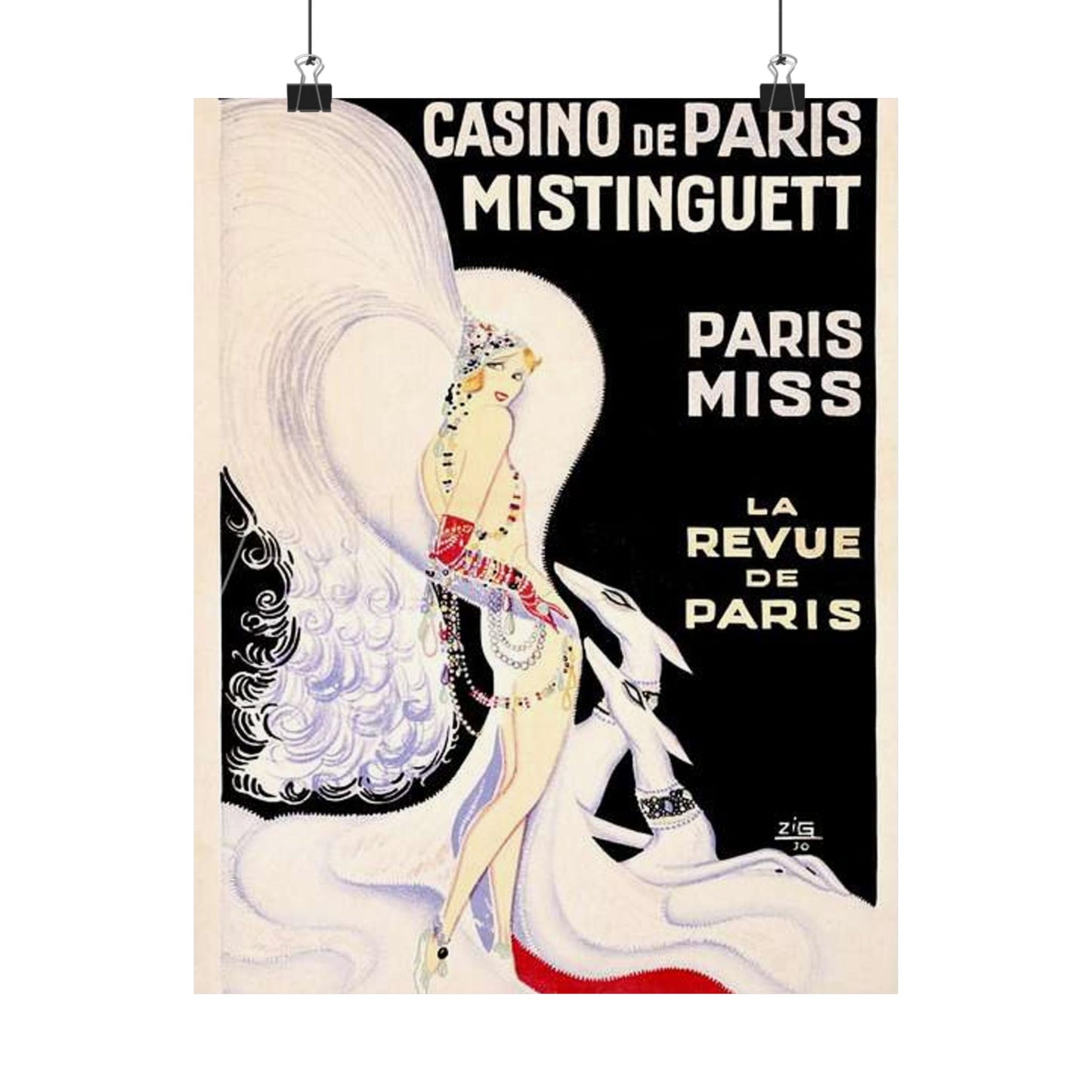 Louis Gaudin - La Revue de Paris 1930 High Quality Matte Wall Art Poster for Home, Office, Classroom