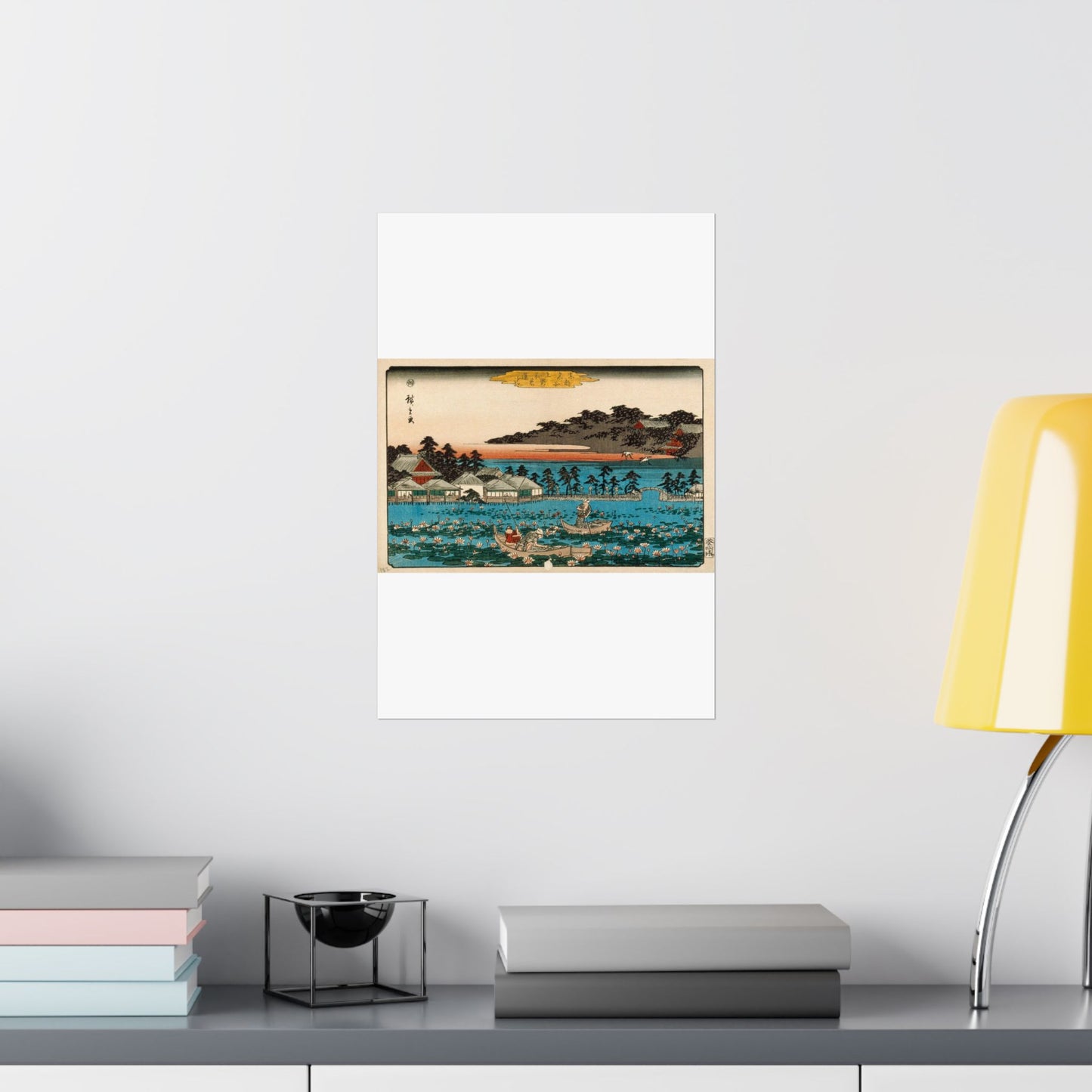 Shinobazu Pond at Ueno LACMA M.71.100.23 High Quality Matte Wall Art Poster for Home, Office, Classroom