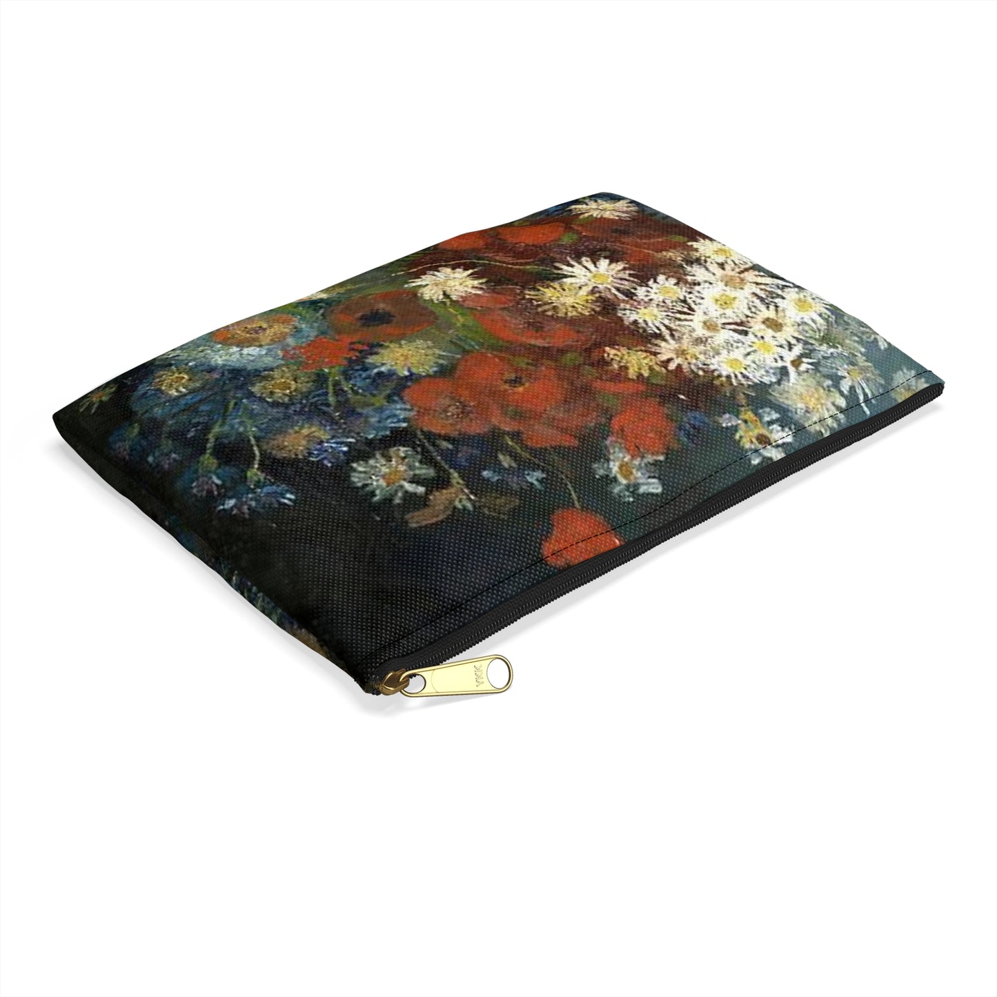 Still life with meadow flowers and roses Van Gogh 1886 Large Organizer Pouch with Black Zipper