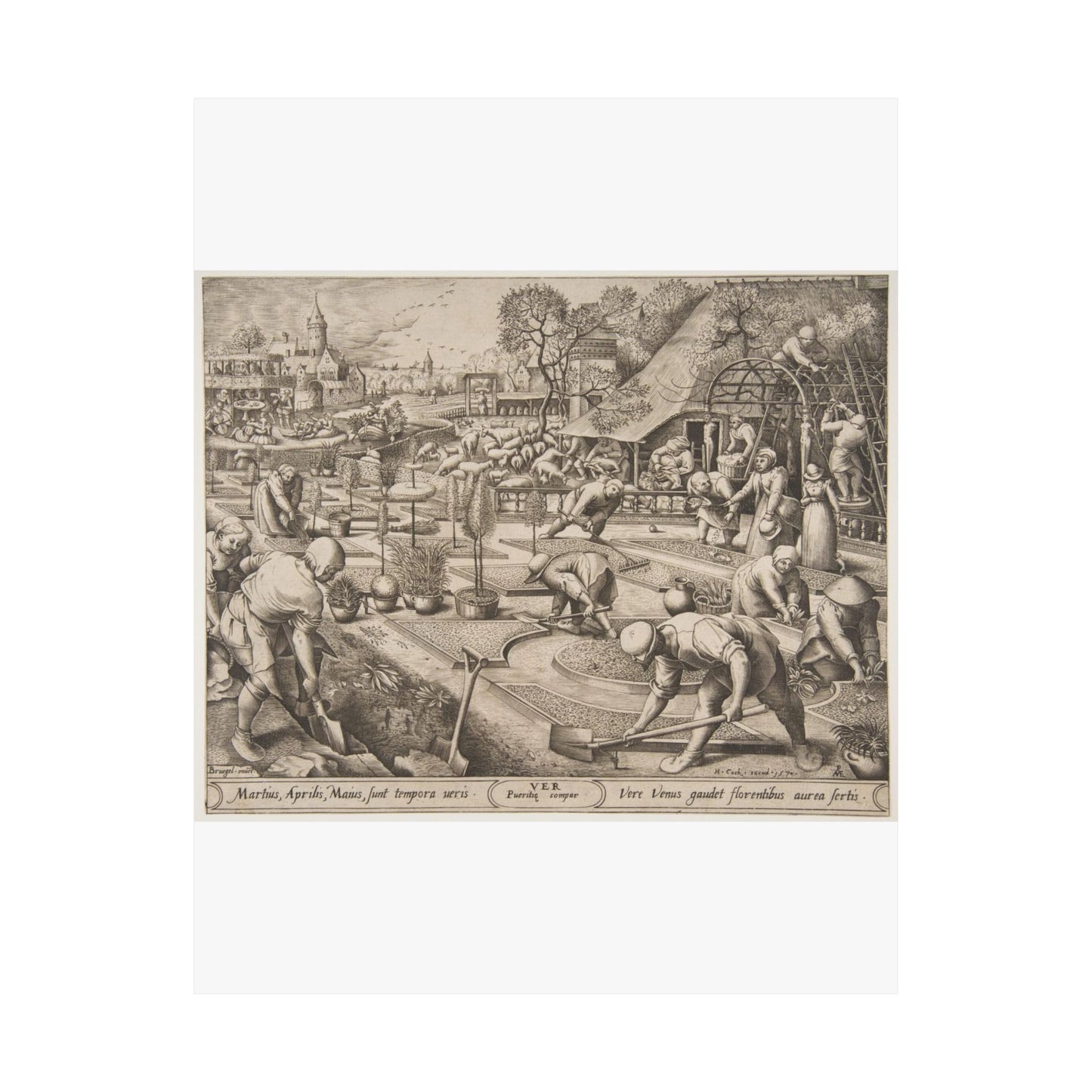 Pieter van der Heyden - Spring (Ver) from The Seasons High Quality Matte Wall Art Poster for Home, Office, Classroom