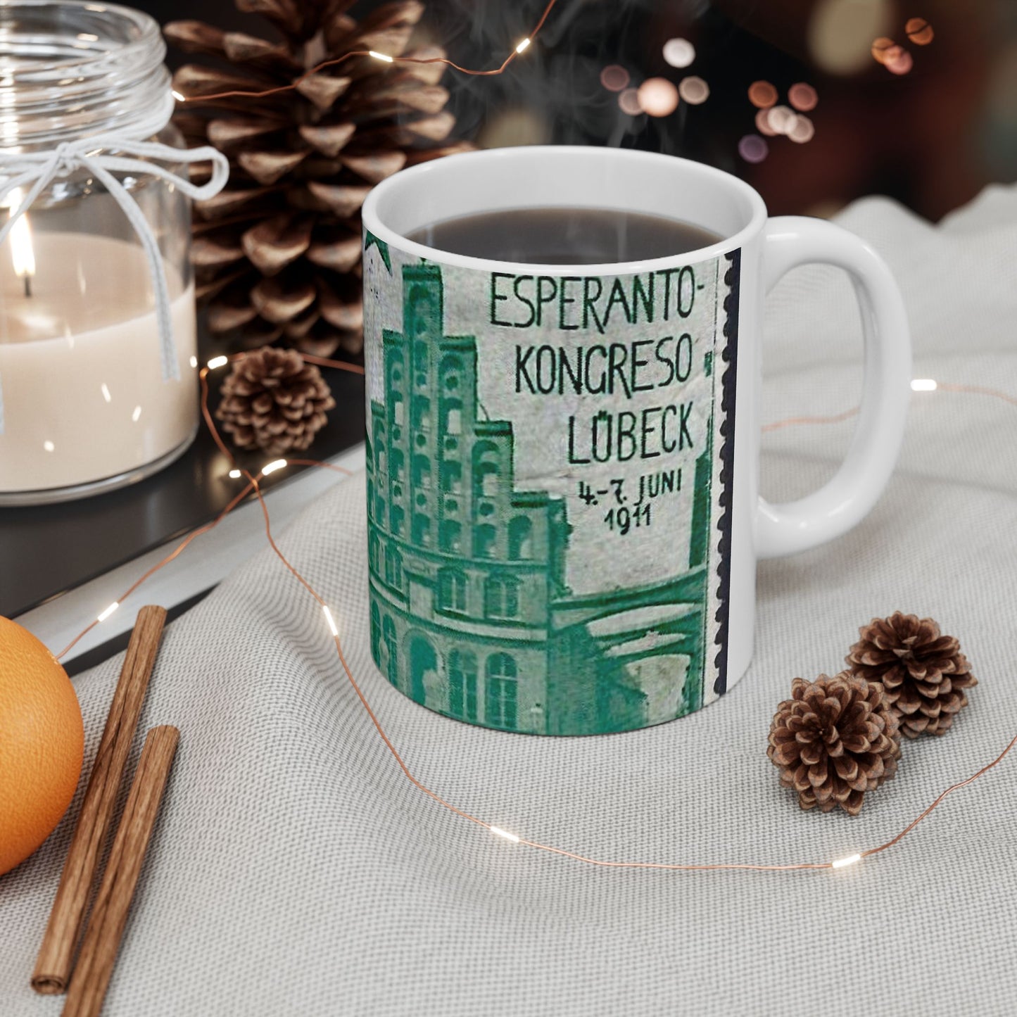 Damals – Esperanto-Kongress – 1911 – Reklamemarke Beautiful Novelty Ceramic Coffee Mug 11oz