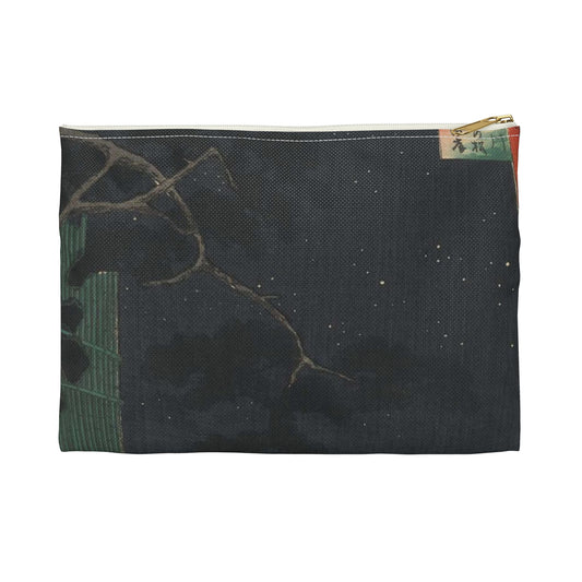 Gajō icchō, Andō Hiroshige - Public domain portrait drawing  Large Organizer Pouch with Black Zipper