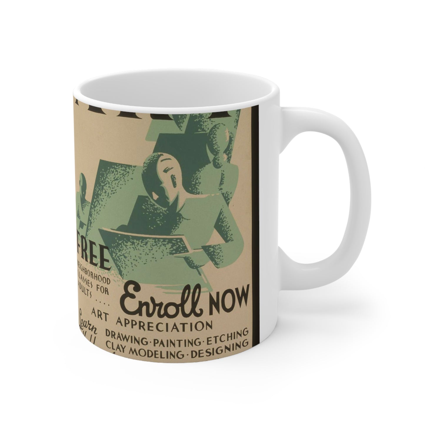 Art - Free neighborhood classes for adults ... enroll now Beautiful Novelty Ceramic Coffee Mug 11oz