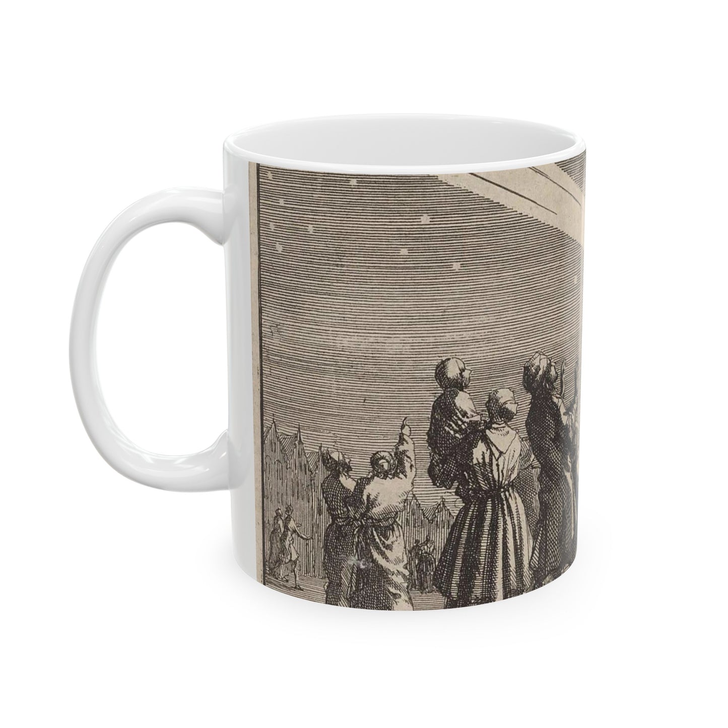 Menigte mensen aanschouwt een komeet, 1680-1681 Beautiful Novelty Ceramic Coffee Mug 11oz