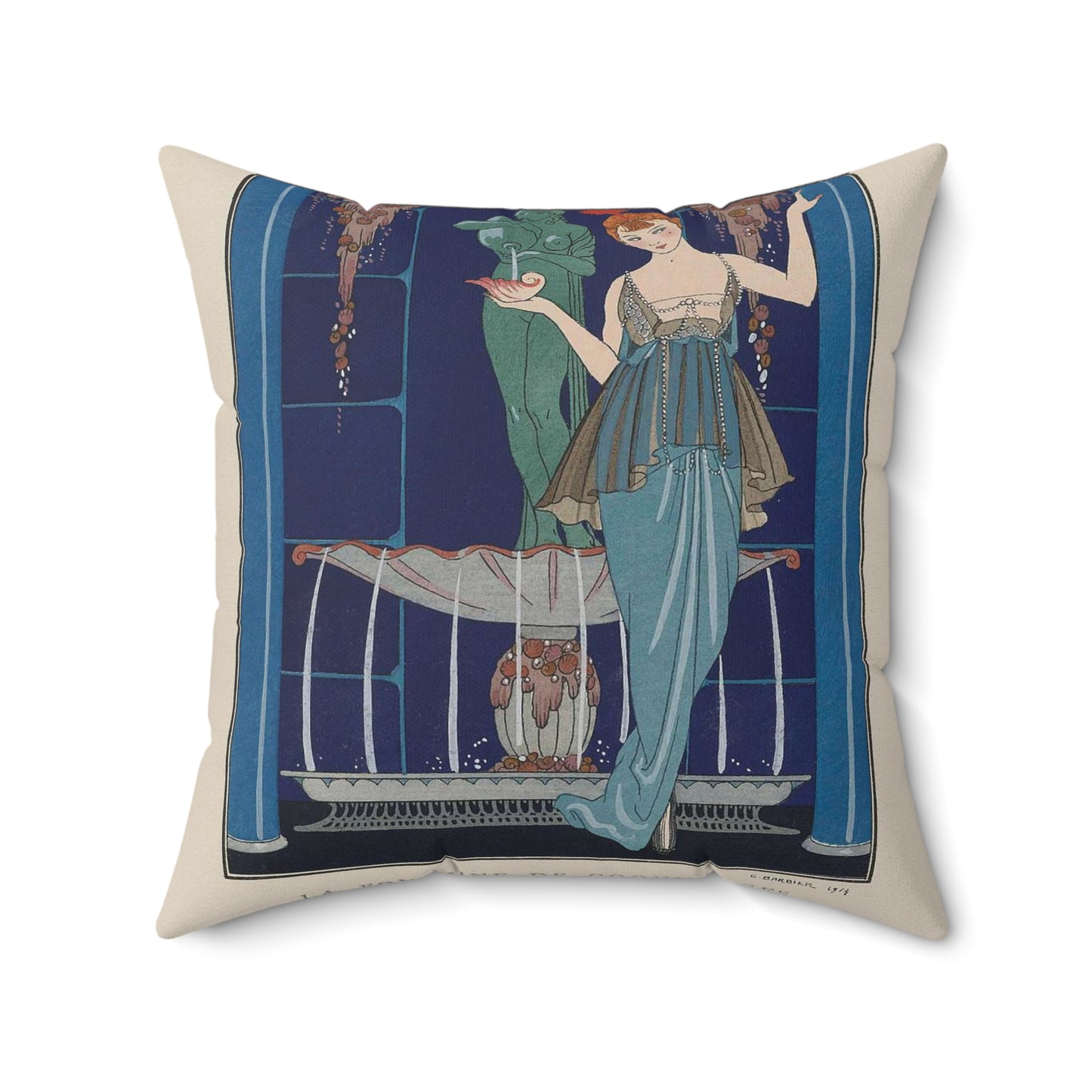 Gazette du Bon Ton. Art – Modes & Frivolités: Evening Attire Decorative Accent Square Pillow