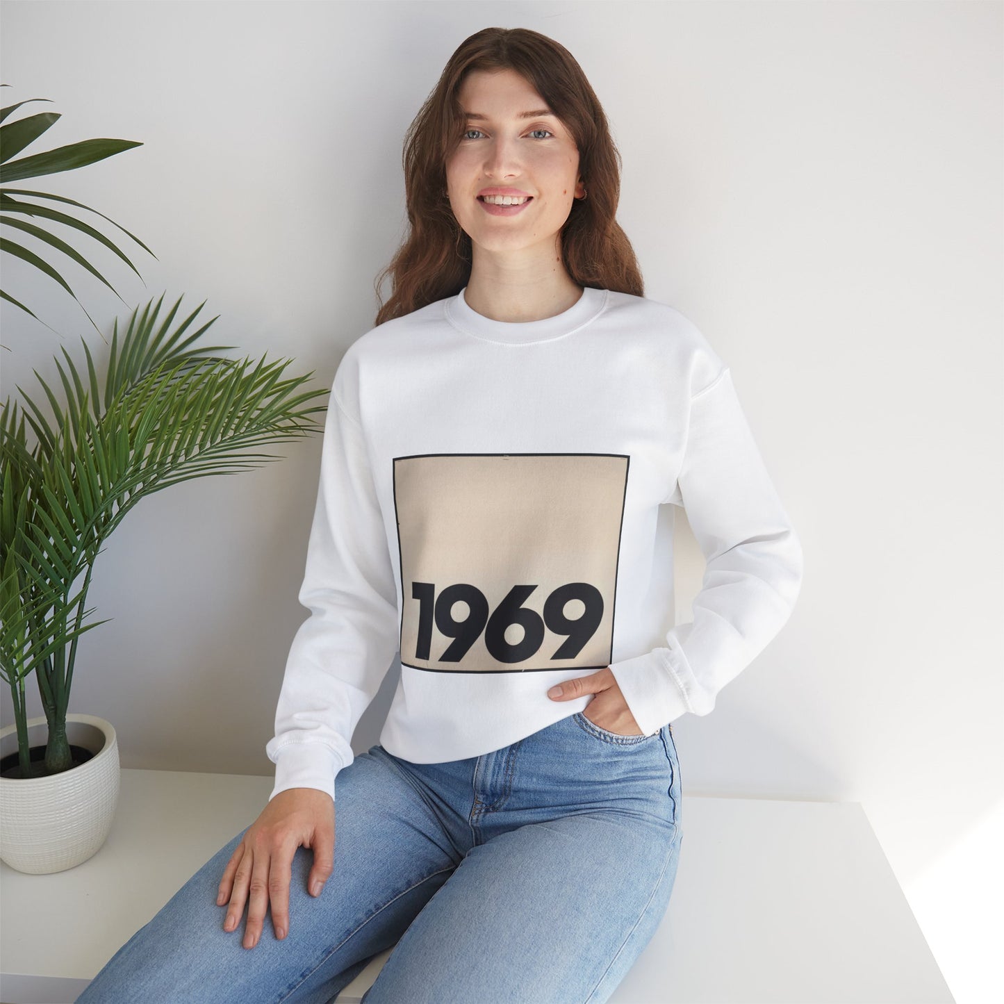 1969 - Print, Library of Congress collection White Heavy Blend Adult Crew Neck SweatShirt