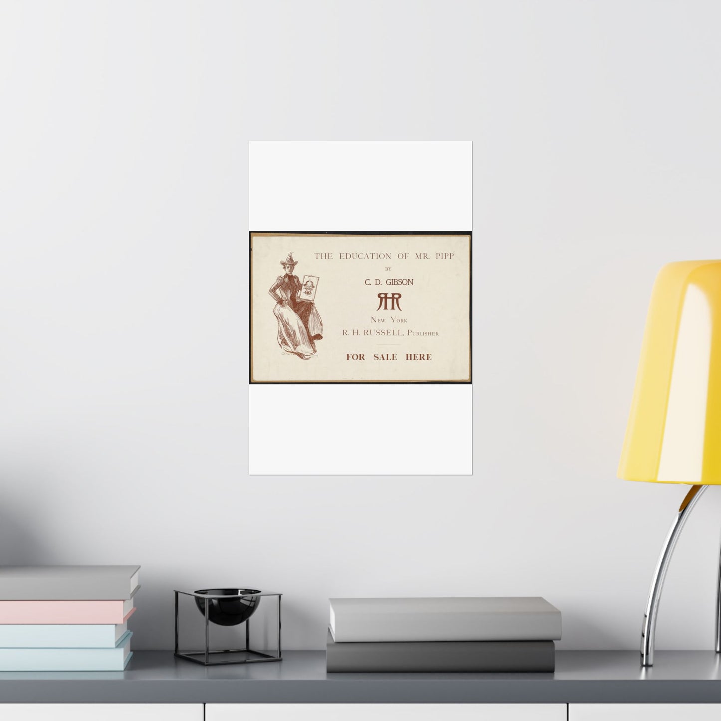 The education of Mr. Pipp by C. D. Gibson High Quality Matte Wall Art Poster for Home, Office, Classroom