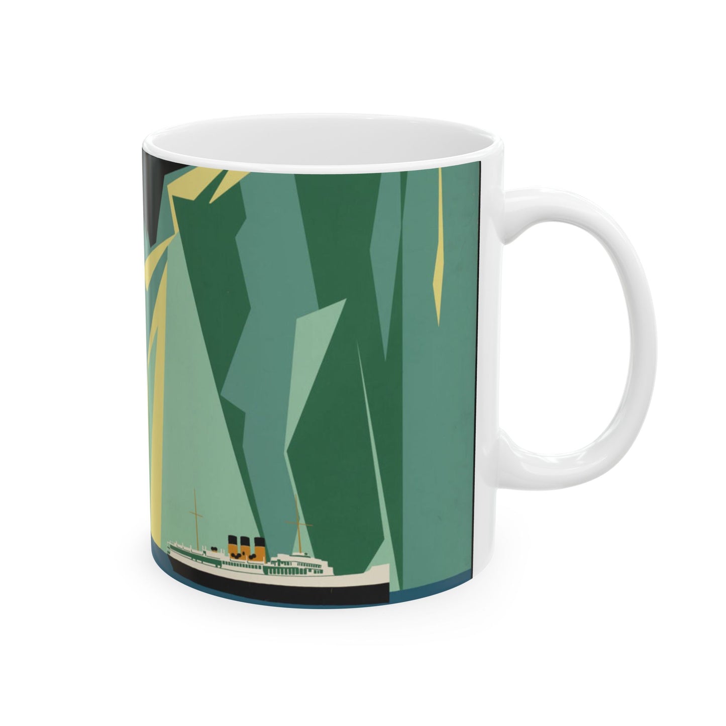 Alaska. Vintage Travel Poster., Art Deco Poster Beautiful Novelty Ceramic Coffee Mug 11oz