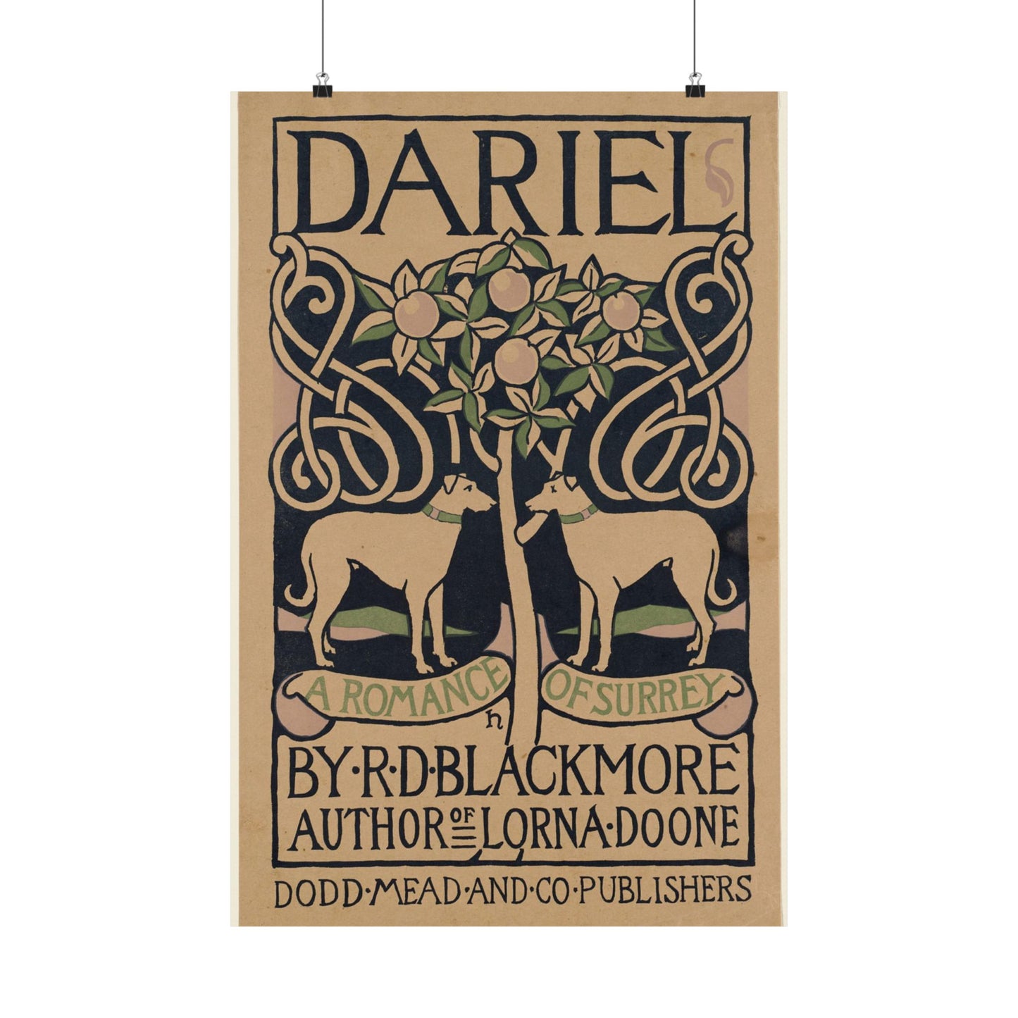 Dariel, a romance of Surrey, by R. D. Blackmore High Quality Matte Wall Art Poster for Home, Office, Classroom