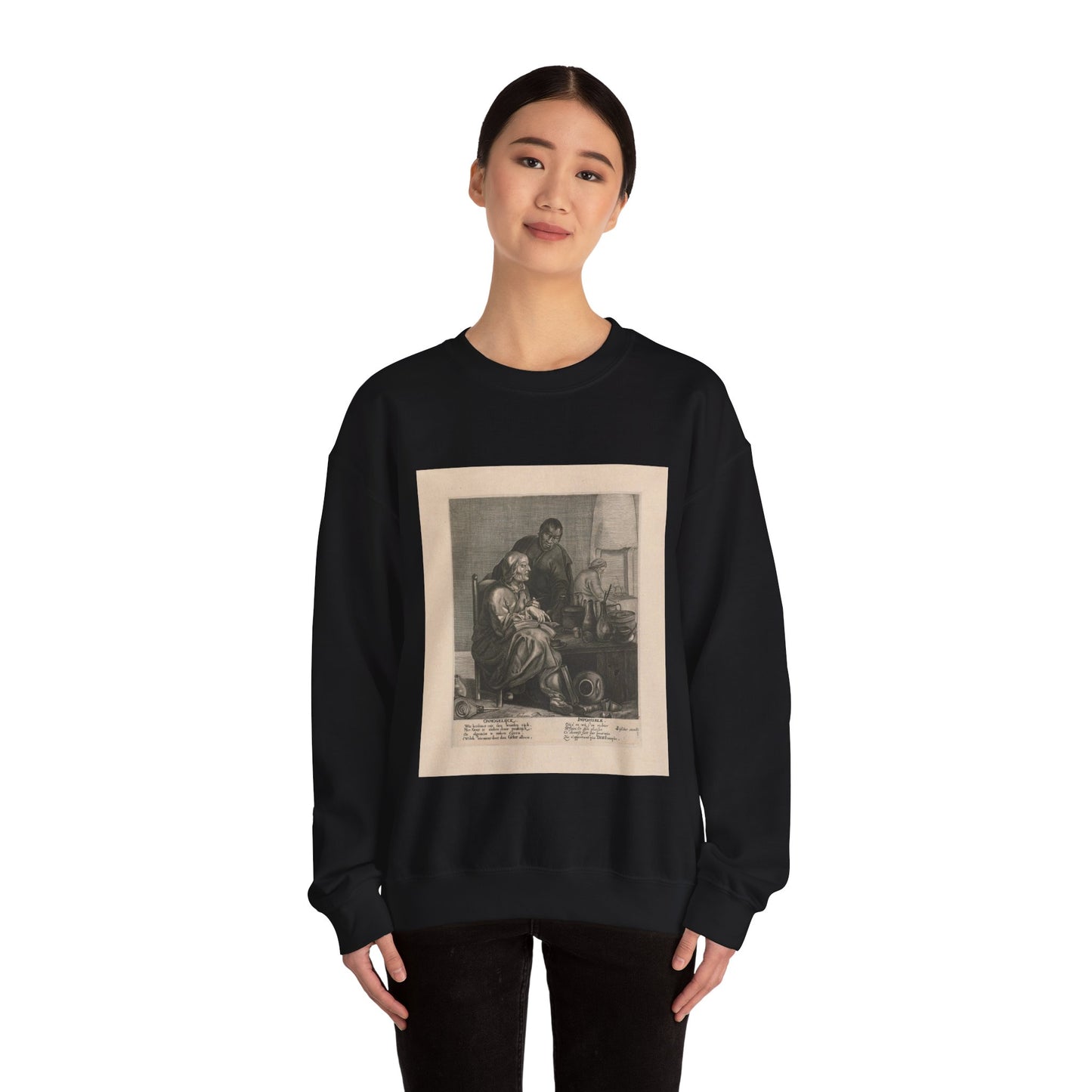 Alchemist - Rijksmuseum public domain dedication Black Heavy Blend Adult Crew Neck SweatShirt