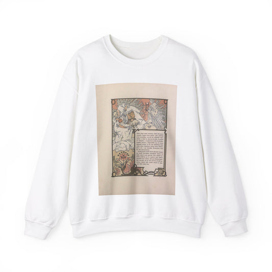Alphonse Mucha - Ilsea, princezna tripolisska - illustration 01 - Alfons Mucha White Heavy Blend Adult Crew Neck SweatShirt