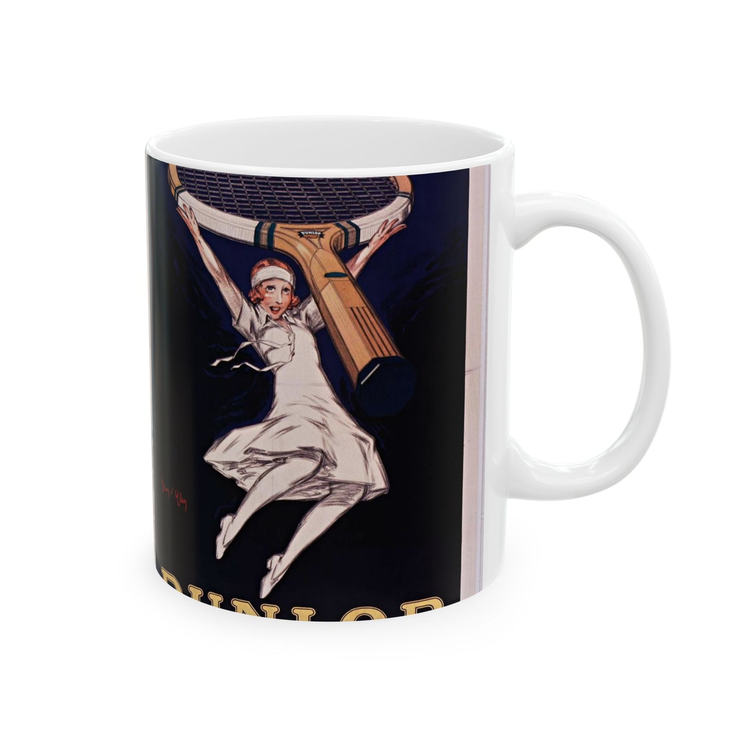 Dunlop, la balle des champions - Art Deco public domain image Beautiful Novelty Ceramic Coffee Mug 11oz