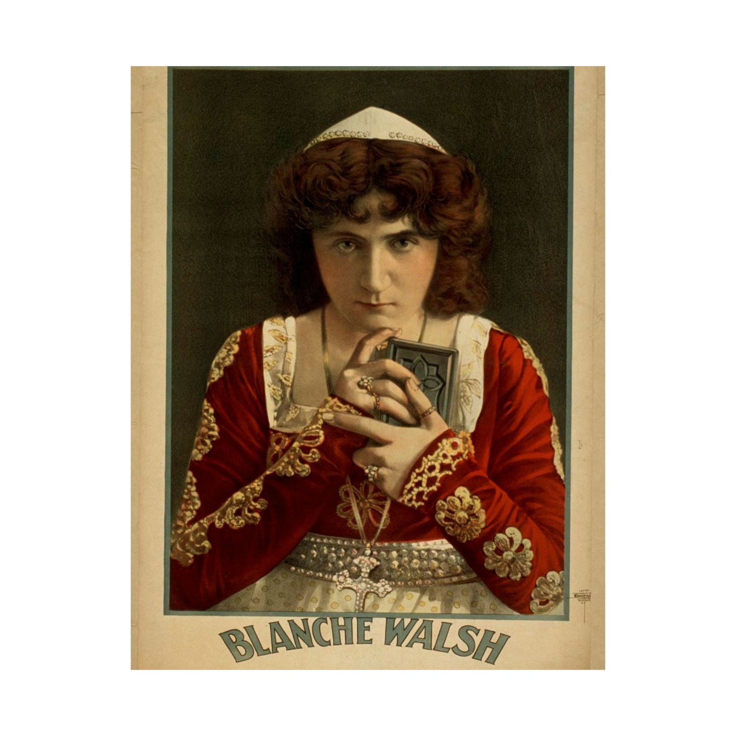 Blanche Walsh, American vaudeville and popular entertainment 1870 1920 High Quality Matte Wall Art Poster for Home, Office, Classroom