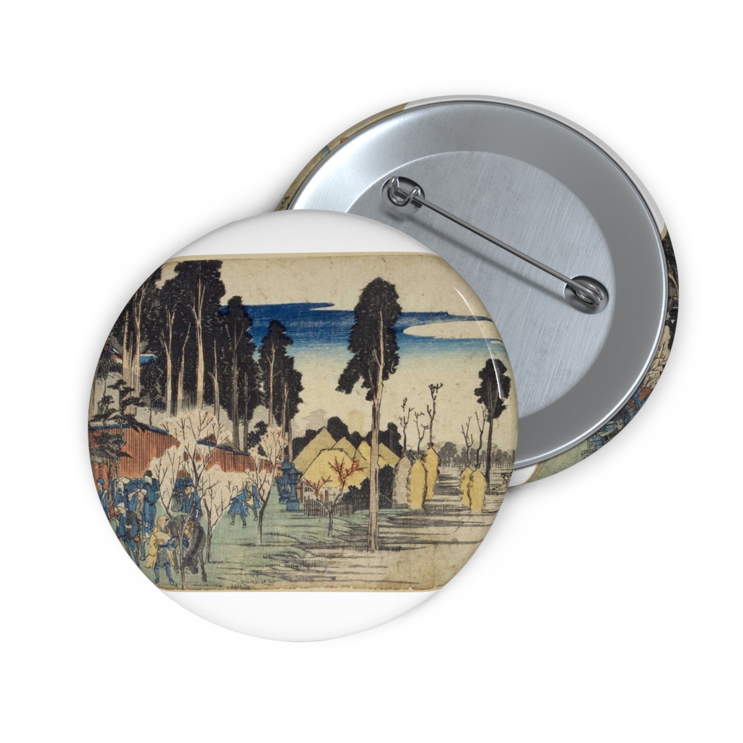 NDL-DC 1301971-Utagawa Hiroshige-江都名所-crd Pin Buttons with Crisp Design