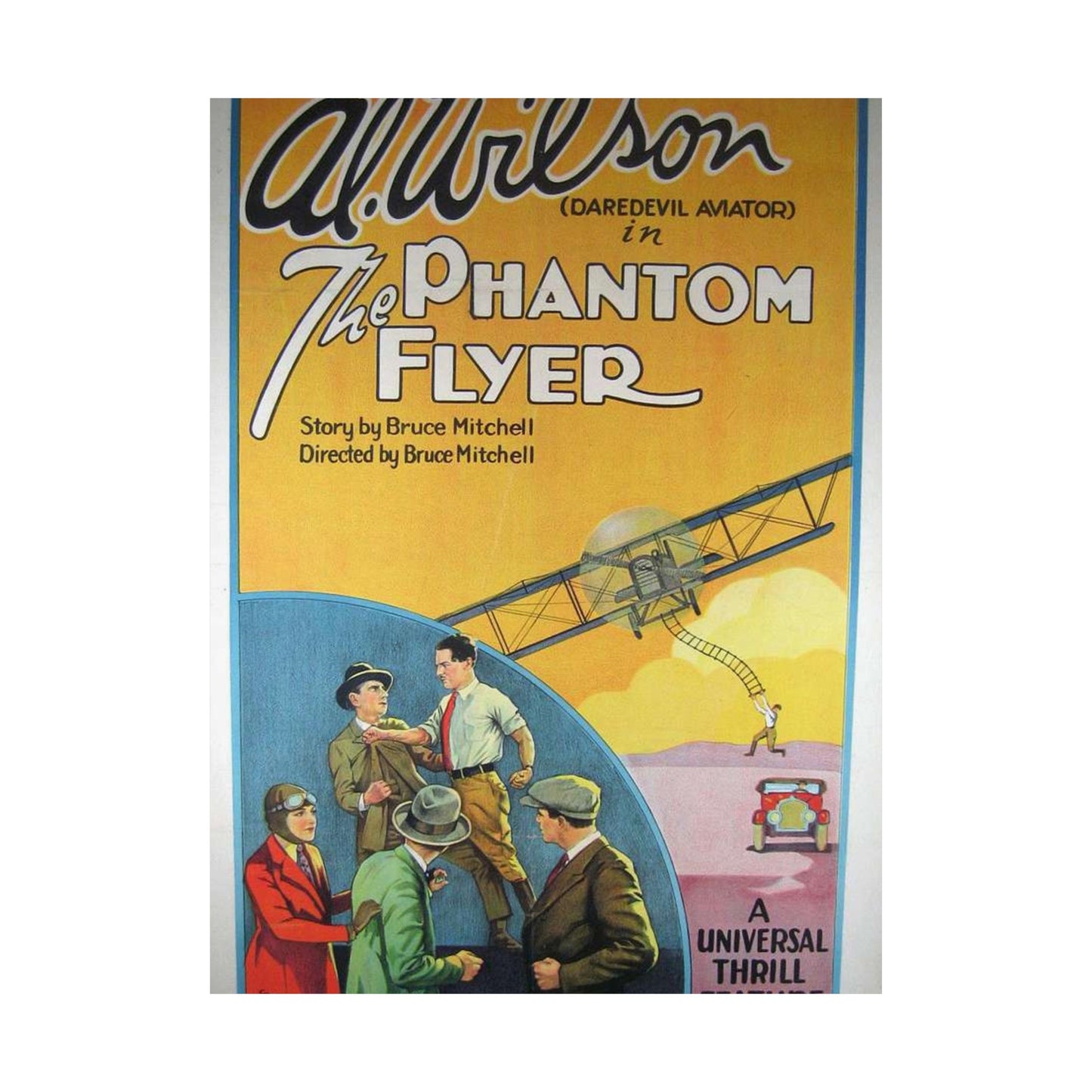 Phantom Flyer 1928 - Art Deco public domain image High Quality Matte Wall Art Poster for Home, Office, Classroom