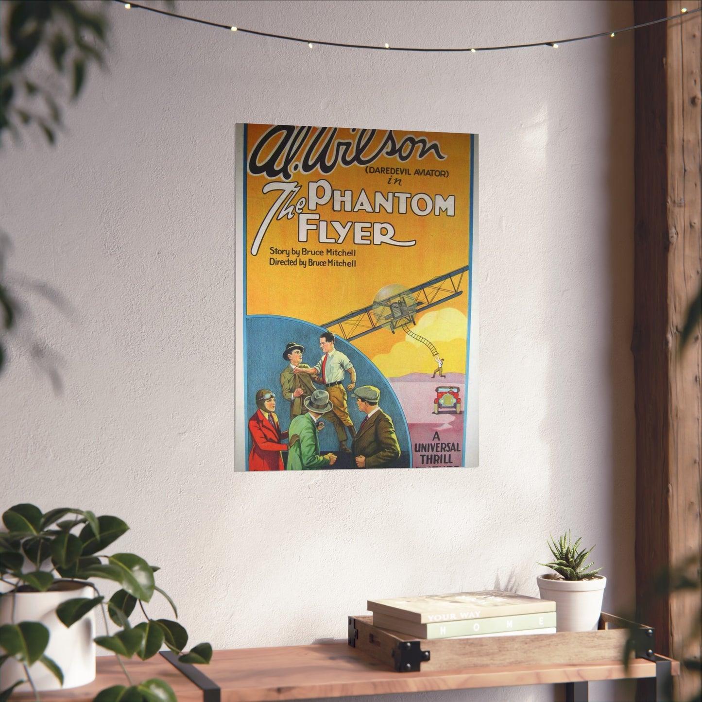 Phantom Flyer 1928 - Art Deco public domain image High Quality Matte Wall Art Poster for Home, Office, Classroom