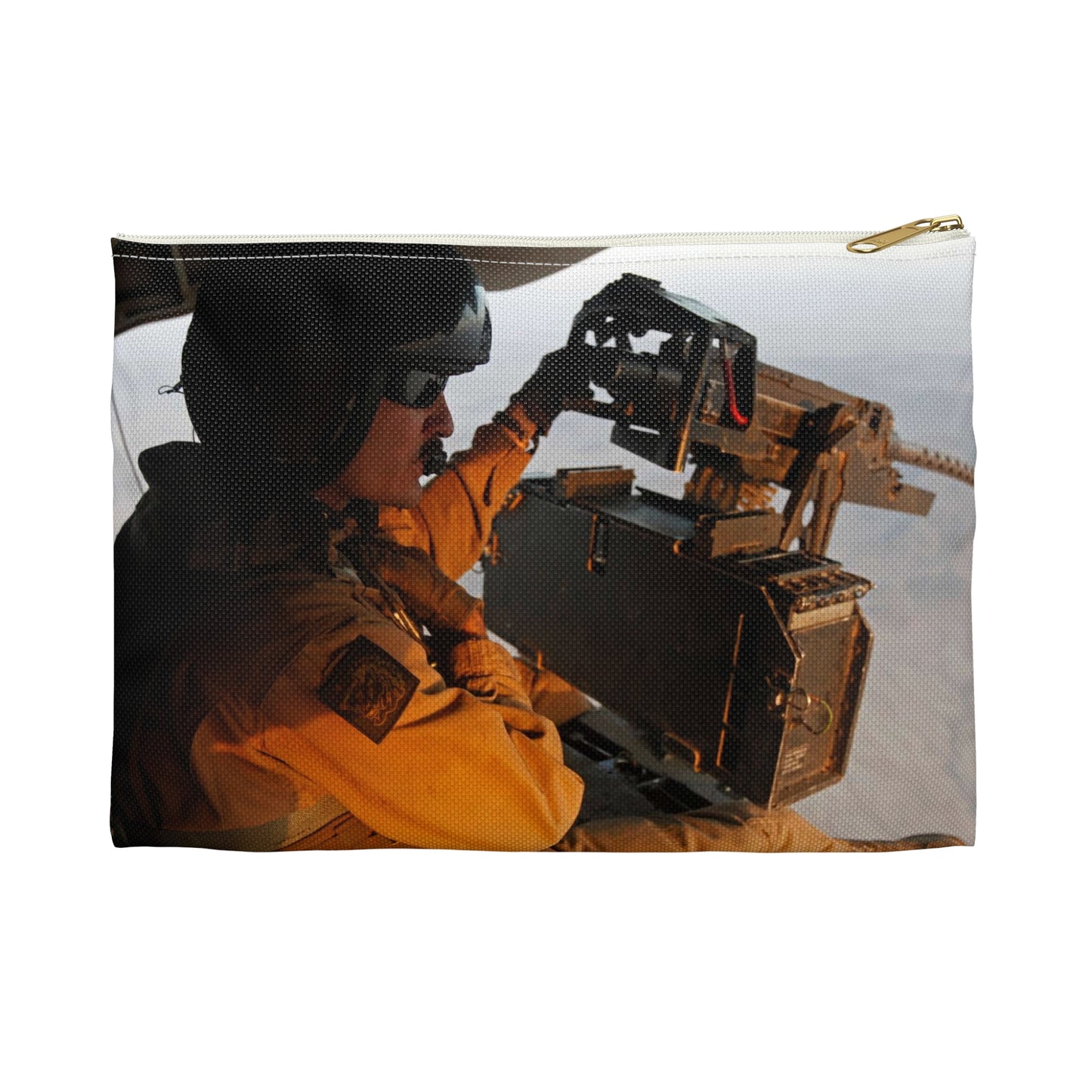 U.S. Marine Corps Staff Sgt. Peter A. Montalvo, a crew Large Organizer Pouch with Black Zipper