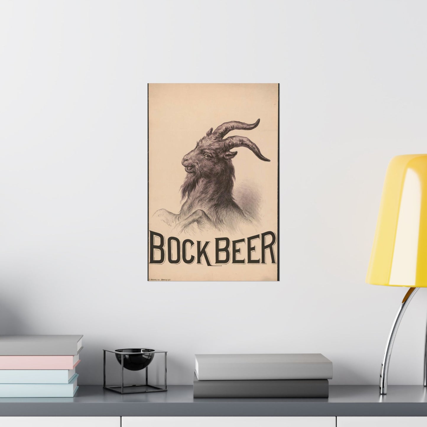 Bock Beer - Print, Library of Congress collection High Quality Matte Wall Art Poster for Home, Office, Classroom