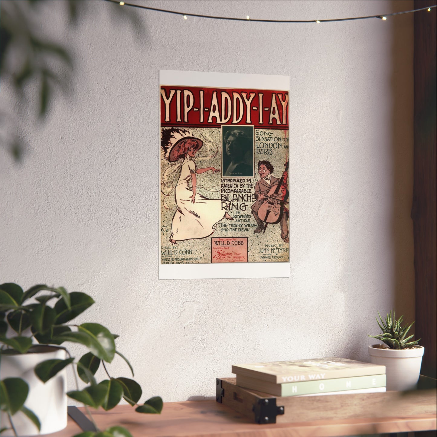 Yip I addy I ay! - Public domain American sheet music High Quality Matte Wall Art Poster for Home, Office, Classroom