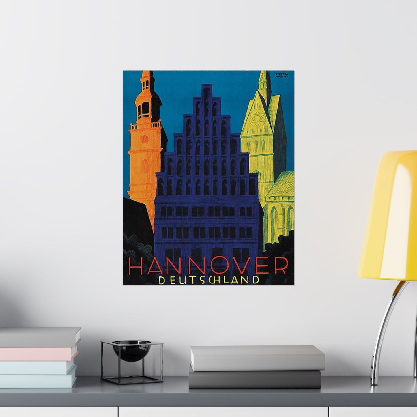 1930 circa Valentin Zietara Plakat Hannover, die Großstadt im Grünen High Quality Matte Wall Art Poster for Home, Office, Classroom