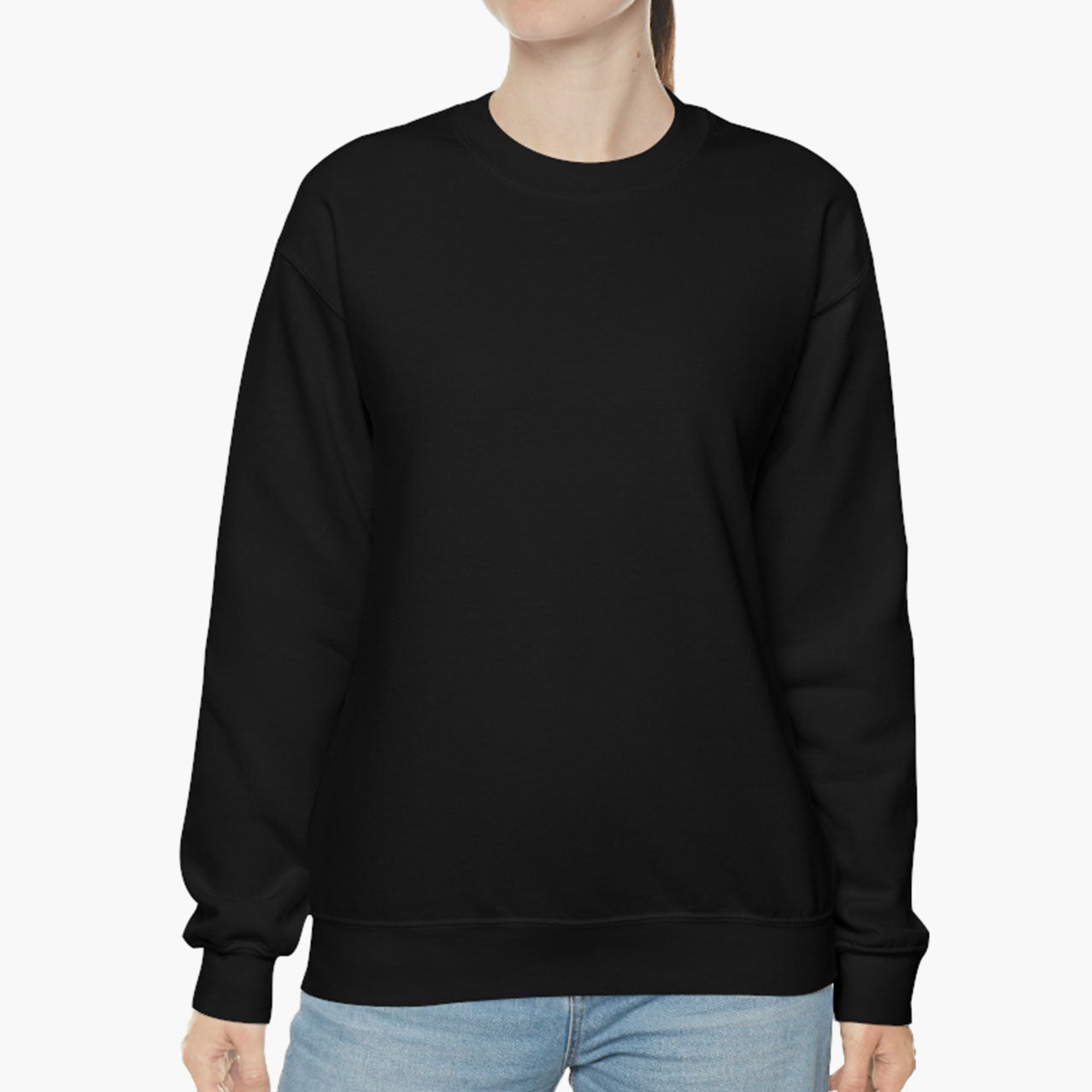 Black Heavy Blend Adult Crew Neck SweatShirt - Photo Upload